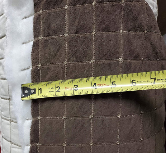 ad fabric Quilted upholstery  Velvet Brown Fabric Sold Yard, 56" Wide