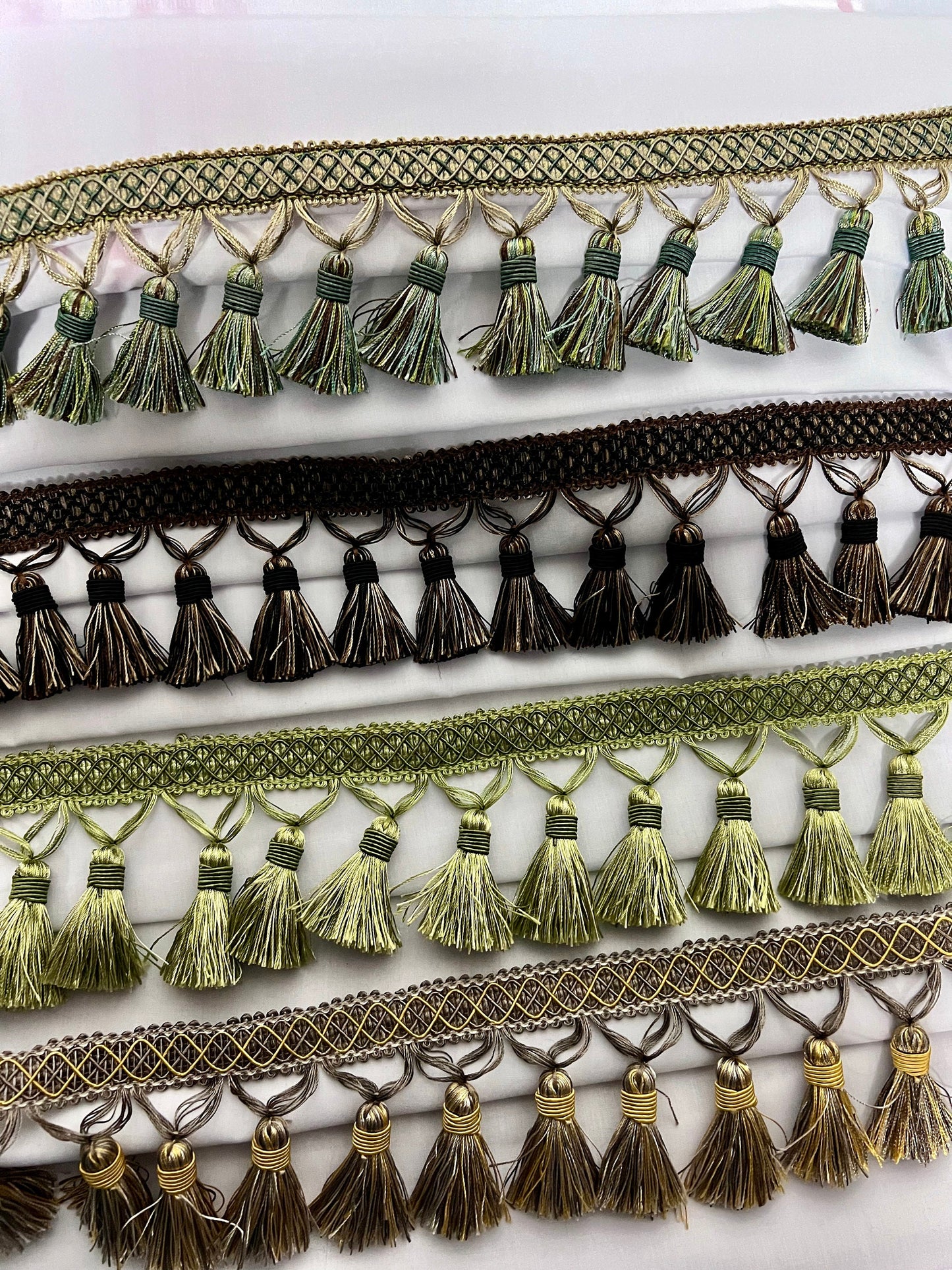 Beaded Tassel Fringe Trim 3.5" Style# Bf 1478 , 4 Colors Available