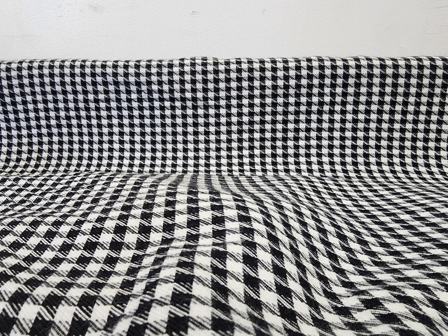 black\white Houndstooth fabric 58 inches wide poly rayon sold by yard