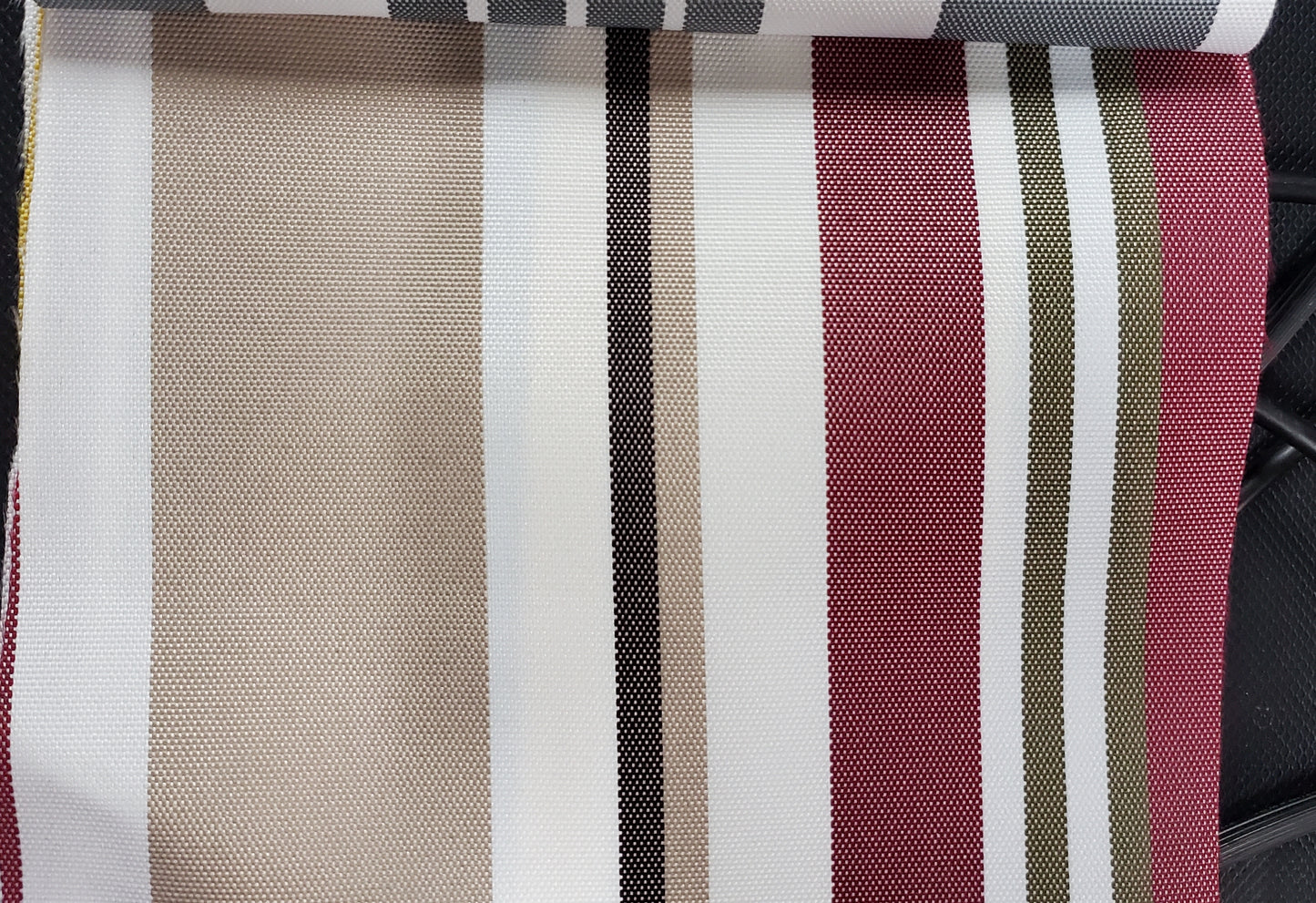 Canvas Waterproof  Indoor/Outdoor Fabric Waterproof striped Fabric 60" wide - Anti-UV - Sold by the Yard burgundy two tone