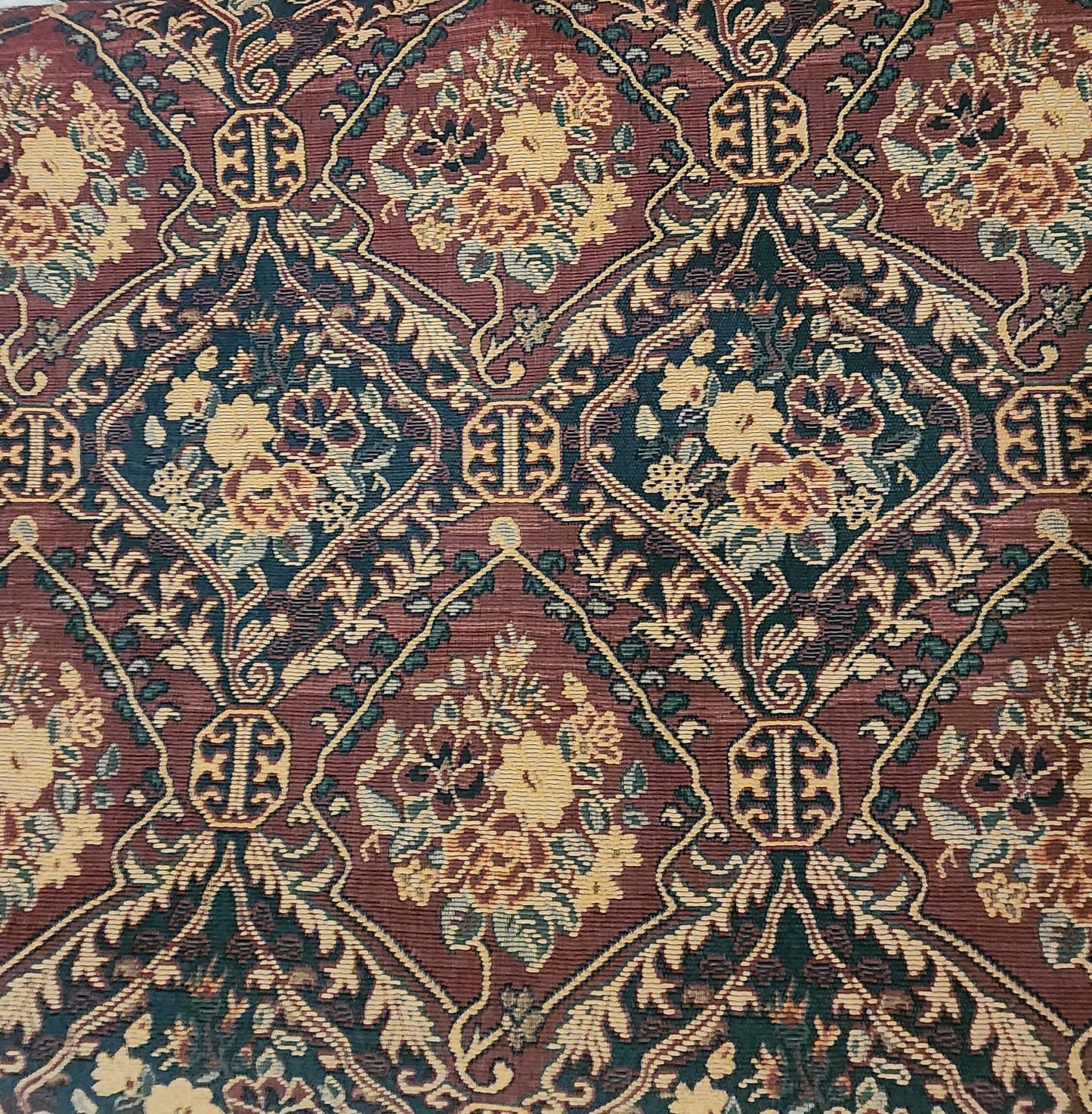 Vintage Heavy Medallion Chenille Tapestry Upholstery Fabric high quality tapestry sold by yard 54 inches wide