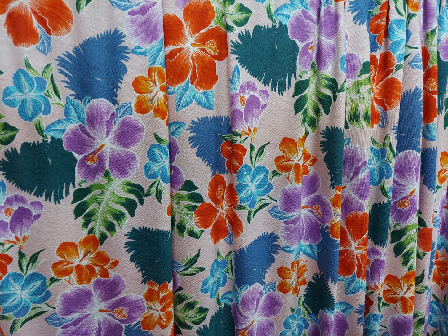 ad Rayon/linen fabric new floral print 58/60 sold by yard