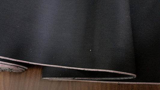 ad fabric Black Cotton dinem Japanese Selvedge Fabric by The Yard Width: 30 inches