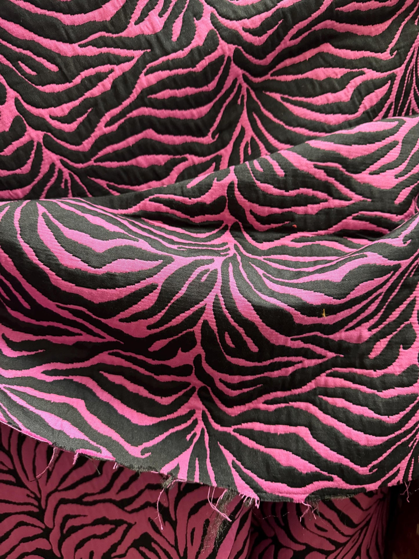 ZEBRA Cut Chenille Upholstery Fabric, Zebra Design Upholstery-Hand Bag Fabric-Zebra