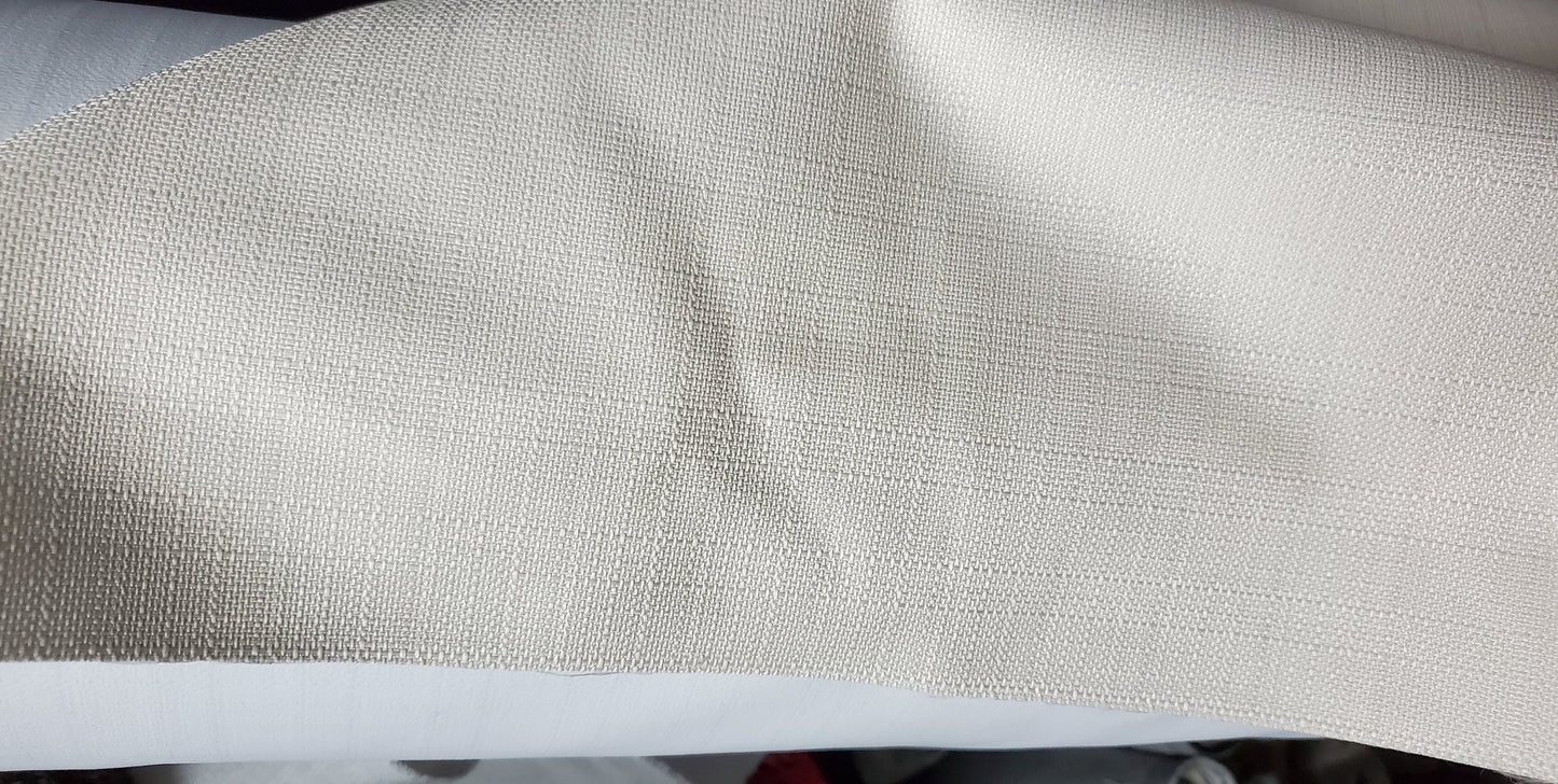 Blackout Roc-lon Texture Drapery Lining 54" wide, color Beige/White 100 percent Blackout Drapery Fabric,