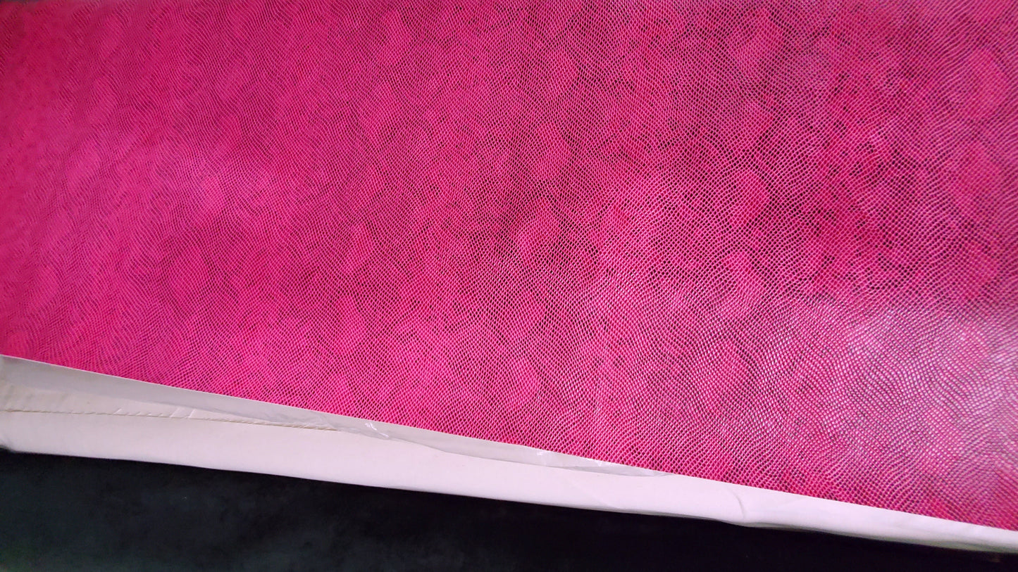 Vinyl King Cobra Snake FUCHSIA Vinyl Animal Skin Fabric Sold By The Yard 54" wide