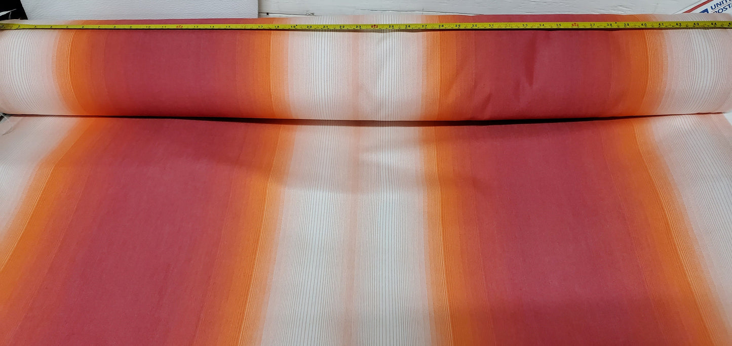 Sunbrella® Awning Stripe Vintage, Red/orange Fancy 46" Fabric