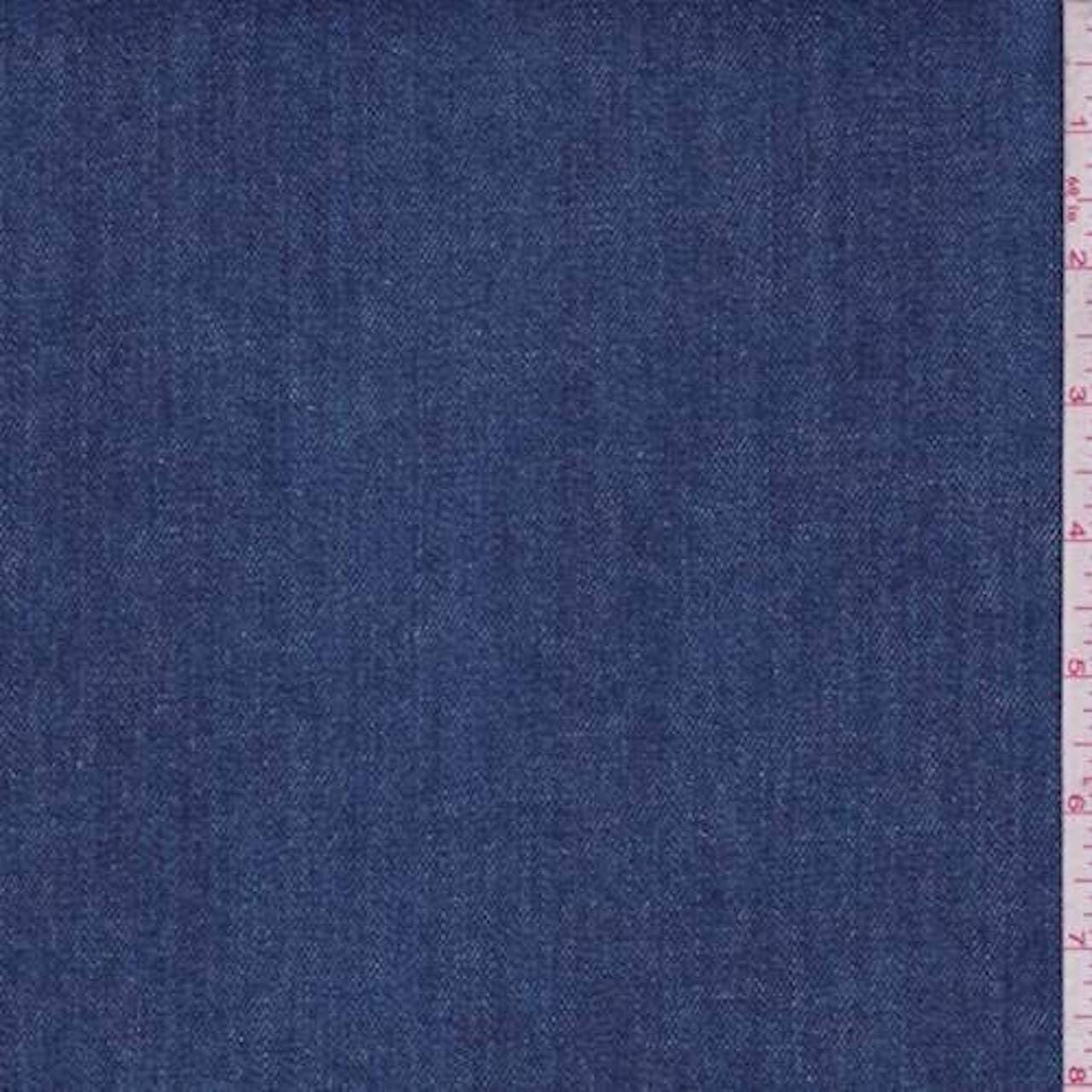 True Blue Stretch Denim, Fabric by The Yard