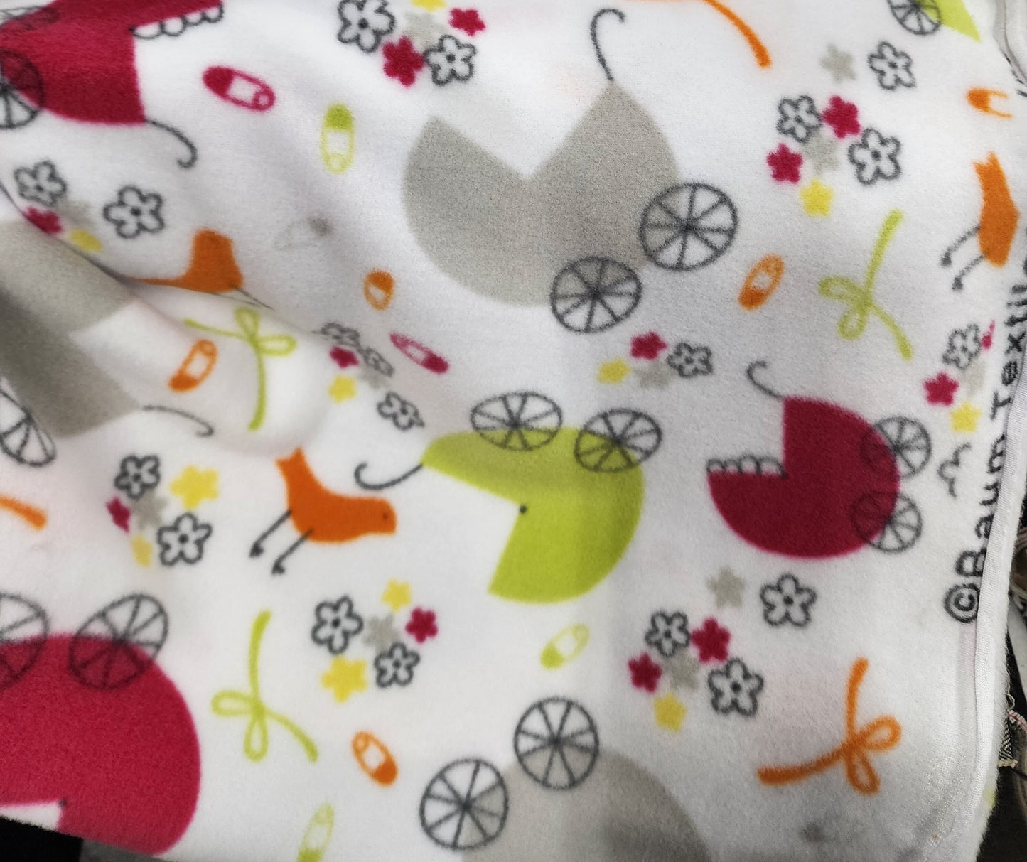 Fleece Fabric ,strollers for newborns print Fleece Polar print Fleece Polar By The Yard 60" Wide