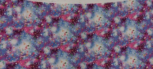 ad Liverpool Fabric 58 inches wide -mini stars Plush Unicorn colors sold by yard
