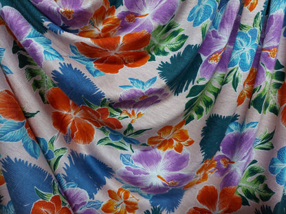 ad Rayon/linen fabric new floral print 58/60 sold by yard