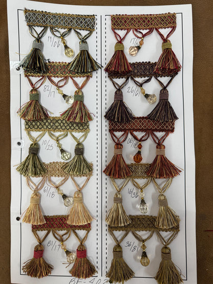 Tear Drop Beaded Trim Fringe Gimp, 3.5", Top Sold By The yard,  Tassel Trim Fringe Fabric  for Decoration