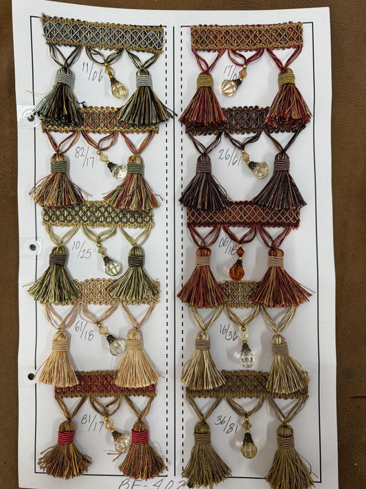 Tear Drop Beaded Trim Fringe Gimp, 3.5", Top Sold By The yard,  Tassel Trim Fringe Fabric  for Decoration