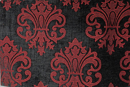 Chenille BAROQUE UPHOLSTERY Fabric Jacquard Damask, reversible, 54" wide ,color Crimson, sold by yard in continuous yards