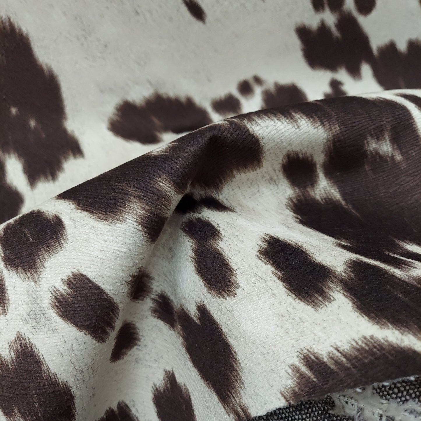 ad cow Print 58 inches fabric Cotton Velvet Upholstery Fabric Per Yard