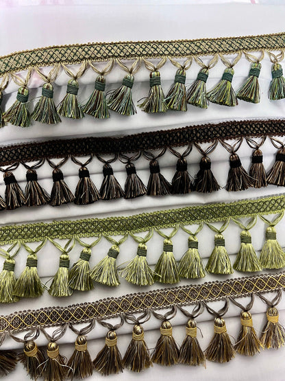 Beaded Tassel Fringe Trim 3.5" Style# Bf 1478 , 4 Colors Available