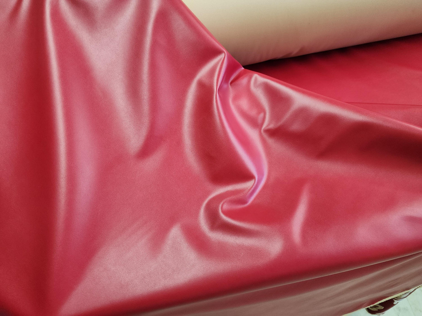 Vinyl Stretch Upholstery Faux Leather Fabric Soft Skin Per Yard