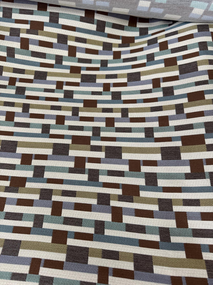 Sunbrella by Mayer Metal Strips Driftwood 434-006 Vollis Simpson Collection Upholstery Fabric