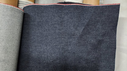 Denim Selvedge indigo blue 30" inches wide Red thread Japan, sold by yard