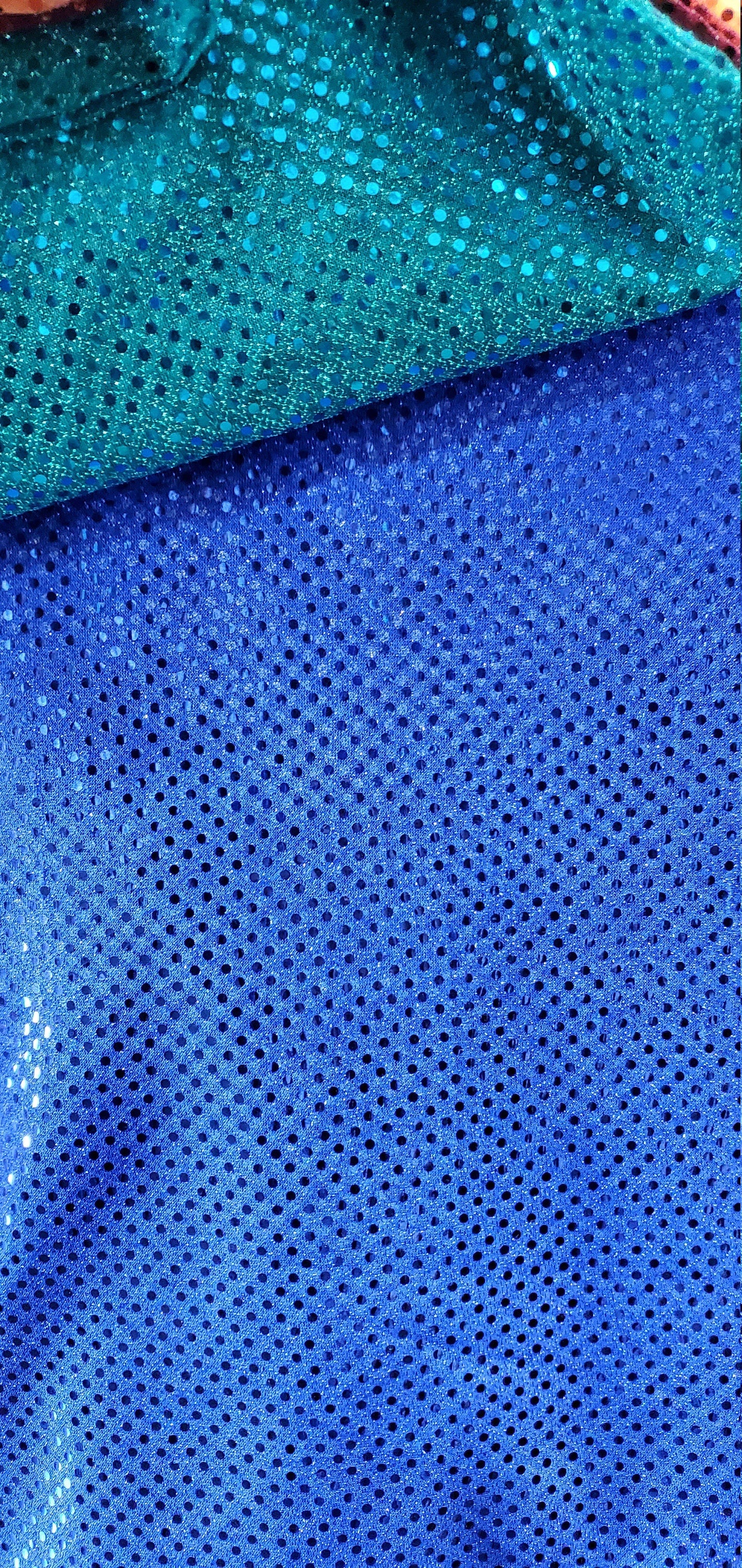 Wide Faux Sequin Light weight Knit Fabric Shiny Dot Confetti for Sewing Costumes Apparel Crafts Sold by The Yard