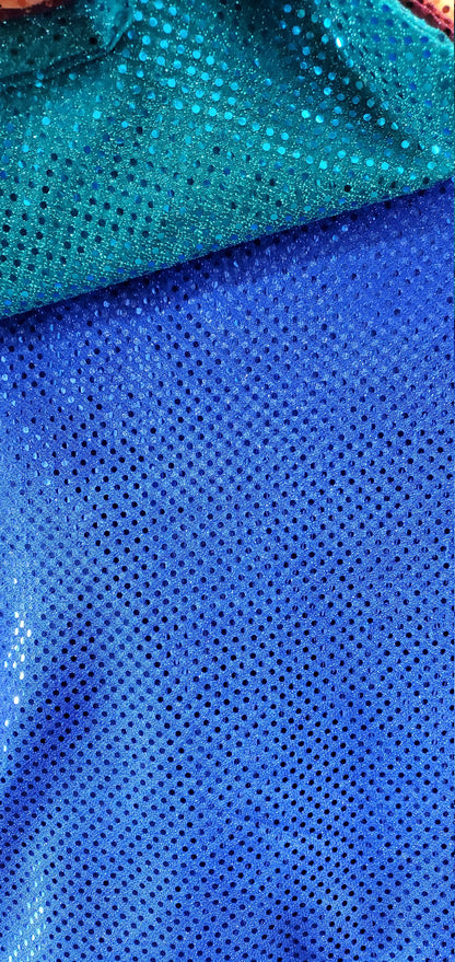 Wide Faux Sequin Light weight Knit Fabric Shiny Dot Confetti for Sewing Costumes Apparel Crafts Sold by The Yard