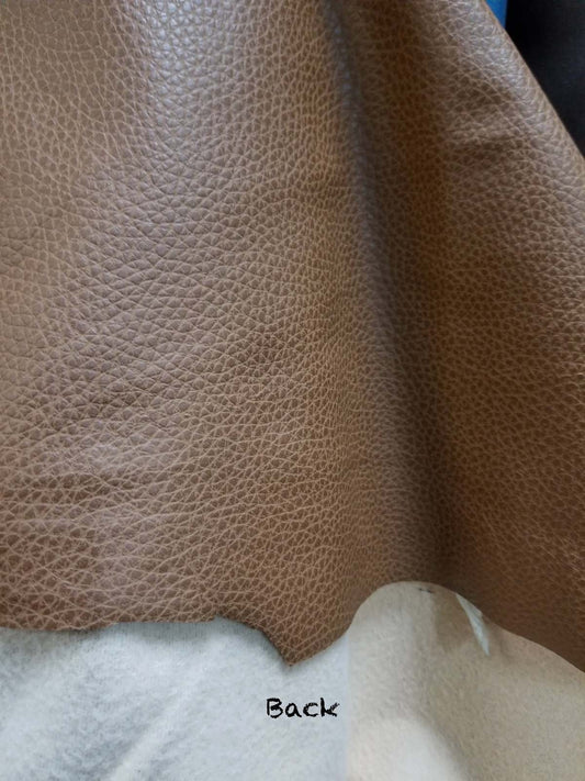 Vinyl Light Brown Pebble Faux Leather 54" wide, by The Yard Synthetic Pleather 0.9 mm
