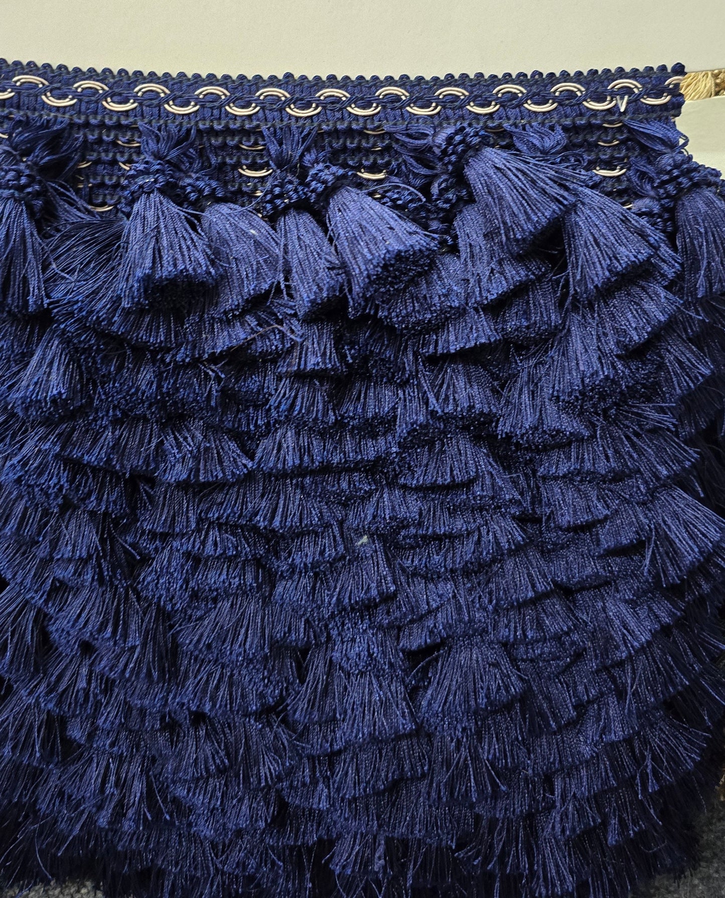 Blue 3.75" Tassel Fringe Trim By The Yard  Trimming Handwork DIY Craft Sewing Accessory Lace for Decoration