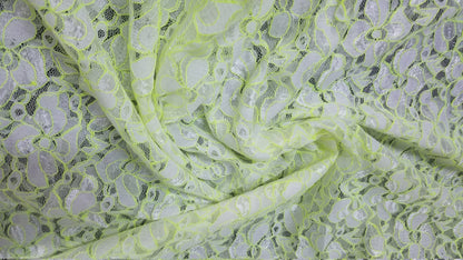 Flower Lace Embroidery, two tone Fabric Polyester 58-60", Sold by Yards