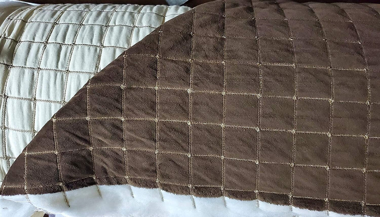 ad fabric Quilted upholstery  Velvet Brown Fabric Sold Yard, 56" Wide