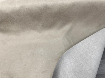 AD Fabric, Suede Microsuede Upholstery, OYSTER  Color, Microsuede Fabric w/Backing - by The Yard - 58" Sold by The Yard