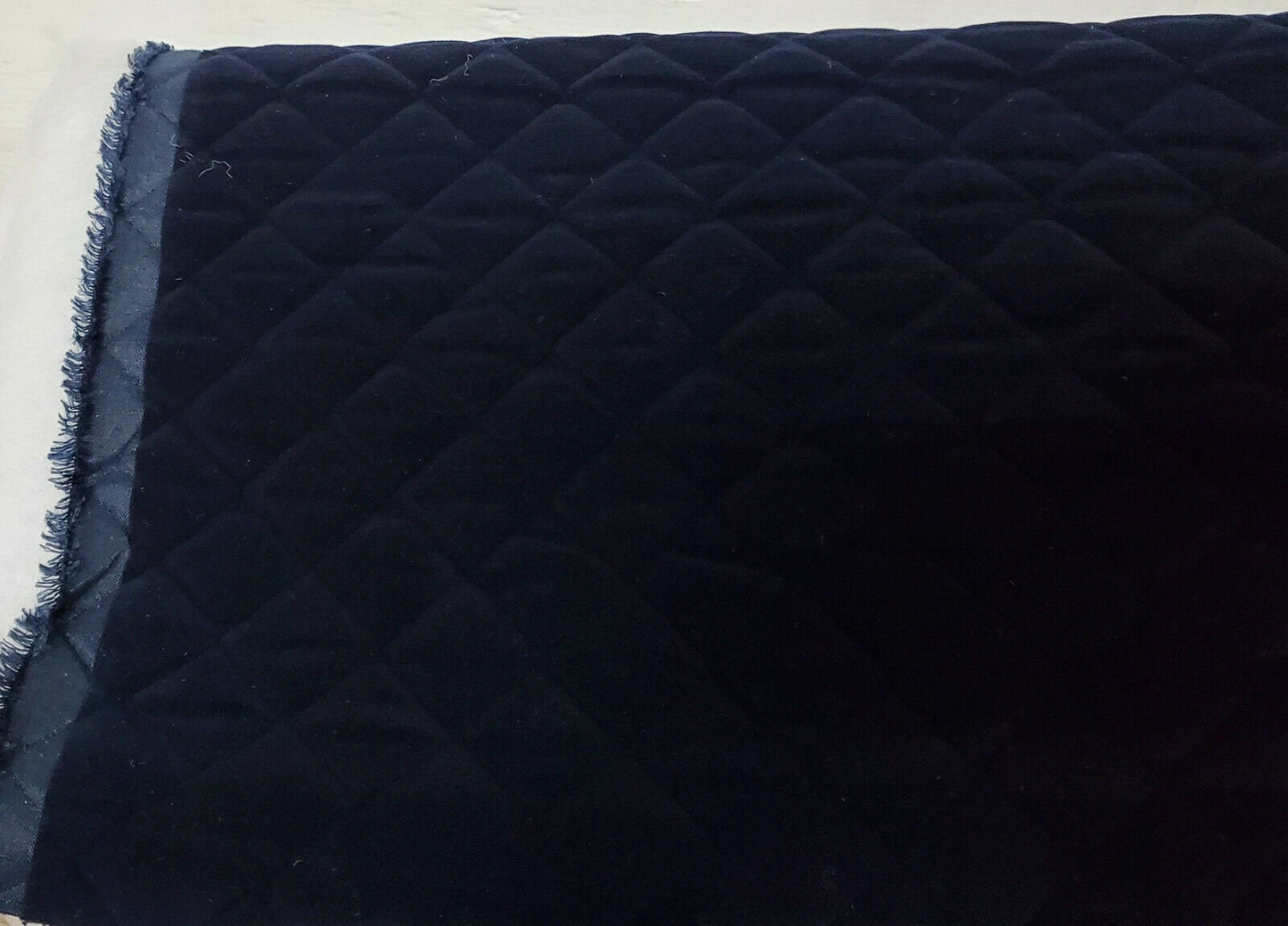 Quilted Navy Velvet Fabric,Upholstery Fabric , PINDLER ‘Tesoro’ TES009, 54" wide.