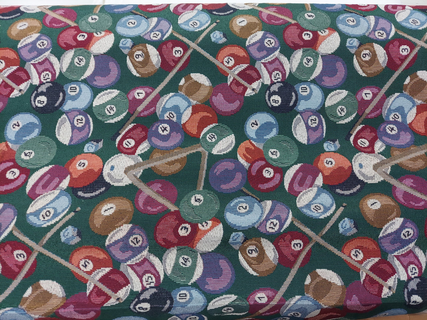 Vintage fabric, billiards pattern tapestry fabric 54 inches upholstery, sold by yard,
