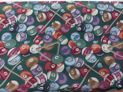 Vintage fabric, billiards pattern tapestry fabric 54 inches upholstery, sold by yard,