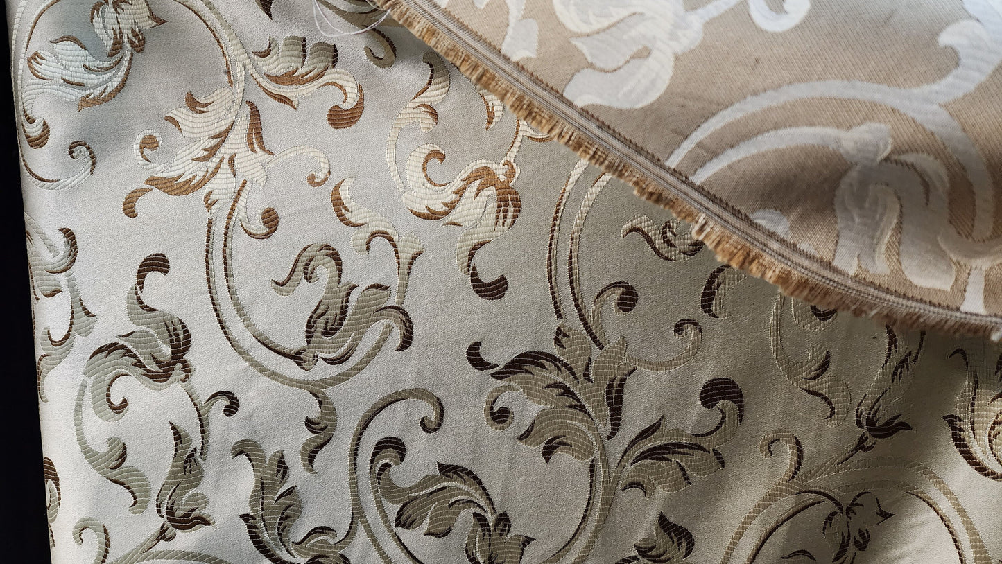 Damask Jacquard Brocade, victorya Classic Fabric 58" Wide, Color Dawn, Sold by Yard