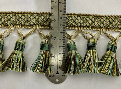 Beaded Tassel Fringe Trim 3.5" Style# Bf 1478 , 4 Colors Available