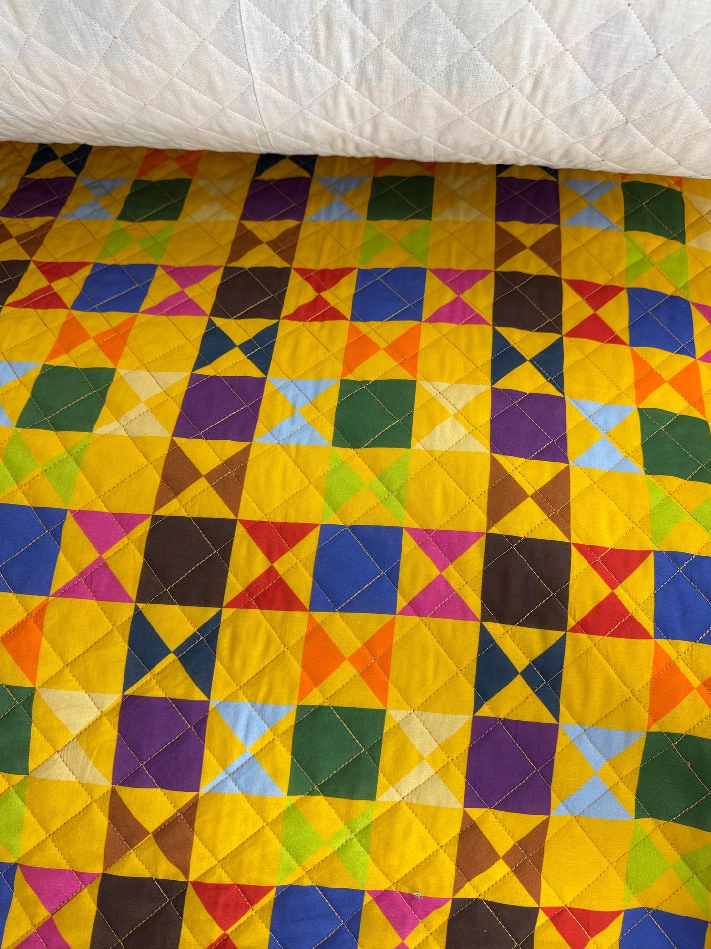 Pre-Quilted Tartan, Fabric. 54" wide, cotton 100%  Fabric by The Yard