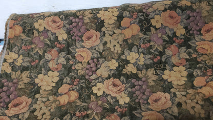 ad Quadrille Chenille Fabrics vintage 54" wide- Moss Green, sold by yard