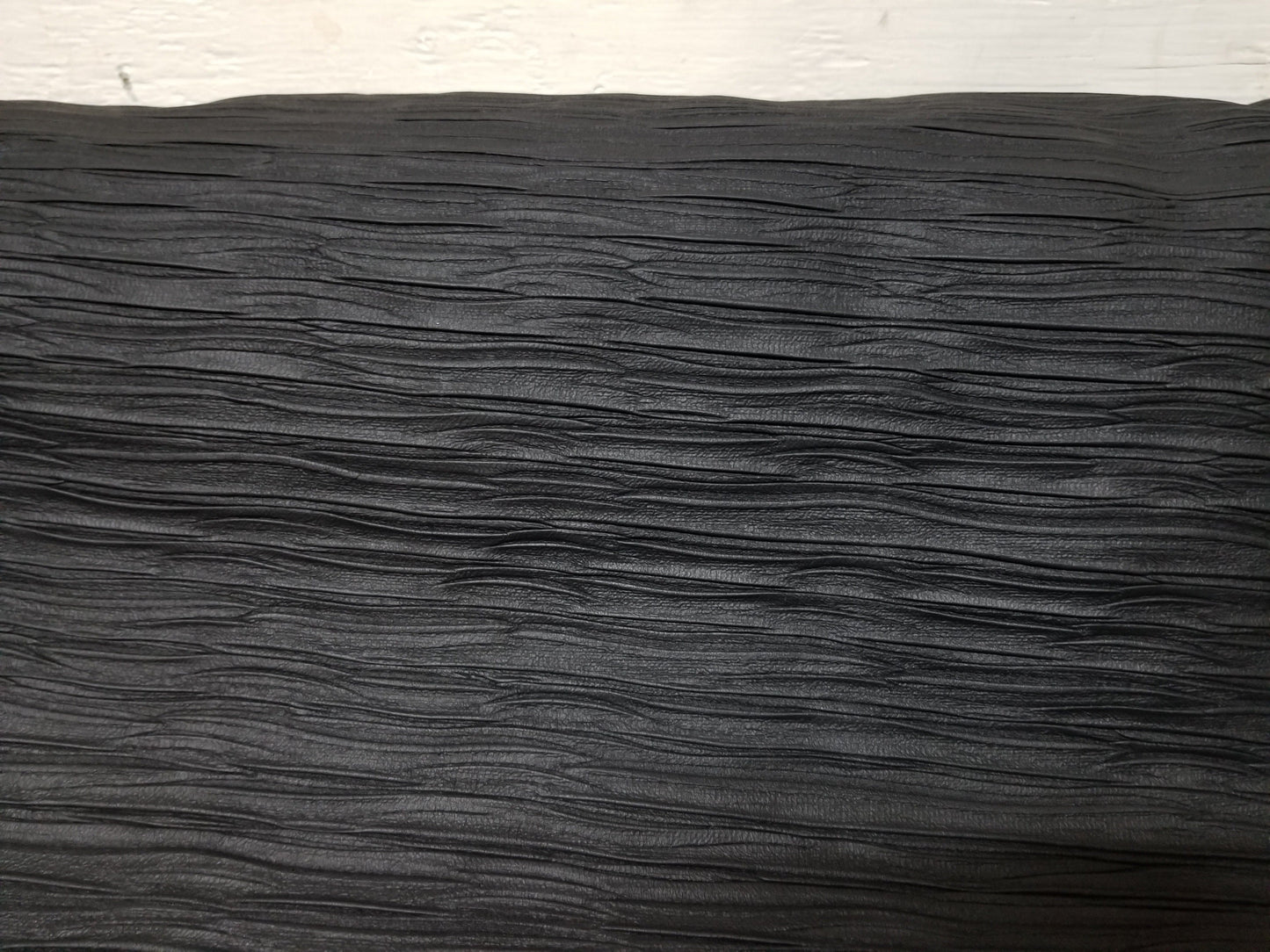 Vinyl Khave Fabric,  Black Crinkled Faux Leather/ Vinyl, 54" wide, sold by yard