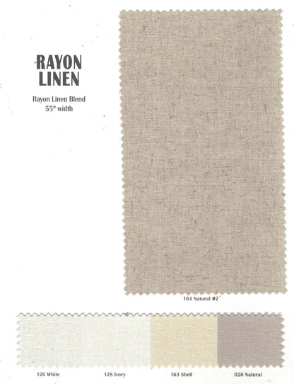 Soft Linen Fabric by the Yard | Rayon Linen Blend NATURAL Soft Hand Feel Linen Rayon Fabric by the Yard for Clothes, Costumes, Crafts, etc