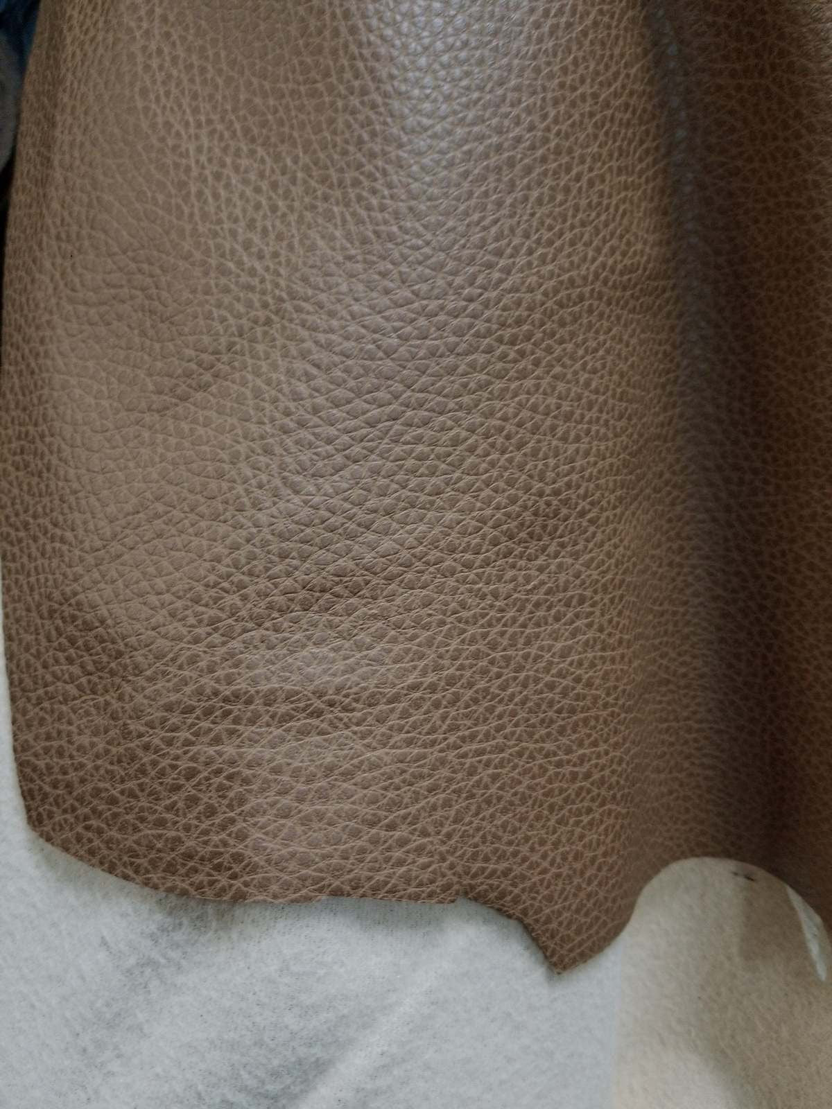 Vinyl Light Brown Pebble Faux Leather 54" wide, by The Yard Synthetic Pleather 0.9 mm