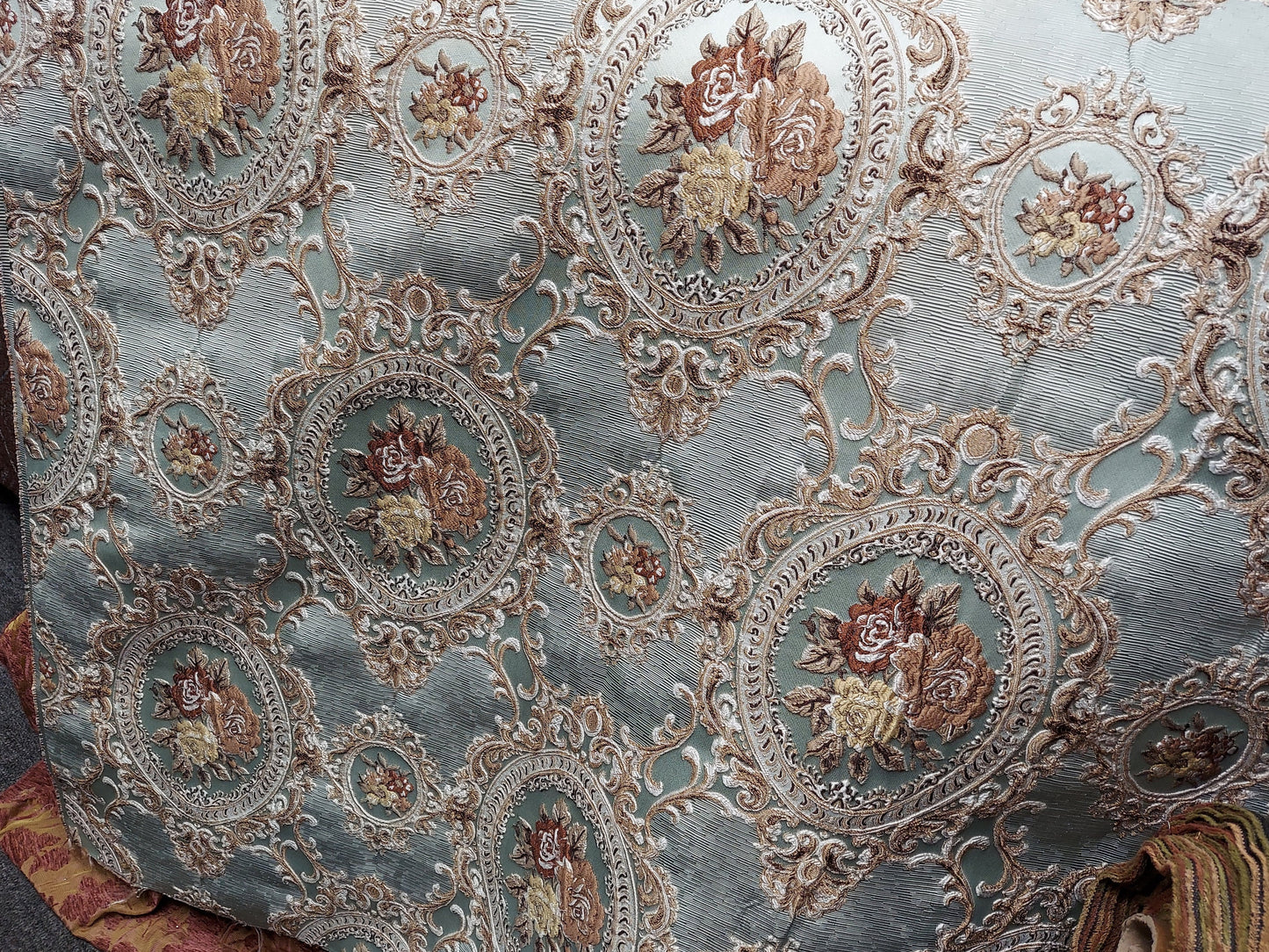 Vintage Medallion Chenille Tapestry Upholstery Fabric high quality tapestry sold by yard 58 inches wide