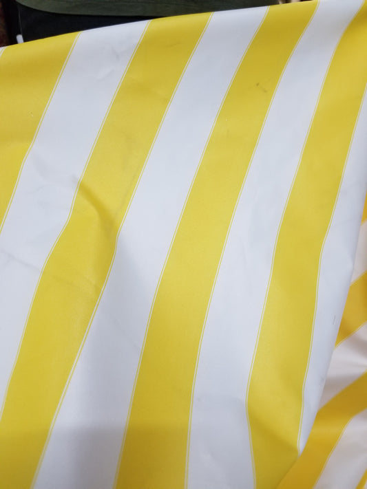 Canvas Waterproof  Indoor/Outdoor Fabric Waterproof striped Fabric 60" wide - Anti-UV - Sold by the Yard Yellow