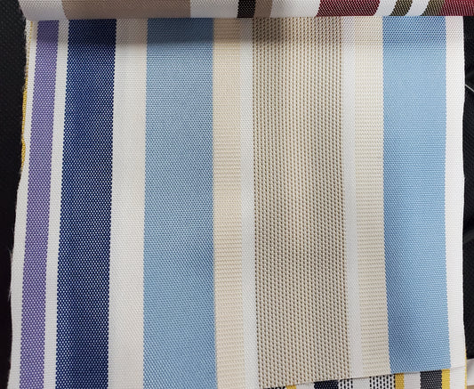 Canvas Waterproof  Indoor/Outdoor Fabric Waterproof striped Fabric 60" wide - Anti-UV - Sold by the Yard Blue two tone