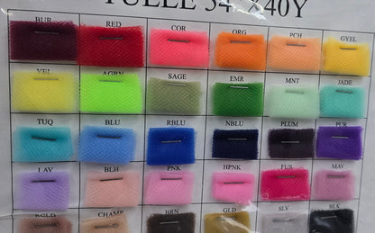 Tulle Net 54 Inch Premium Tulle Fabric Bolt