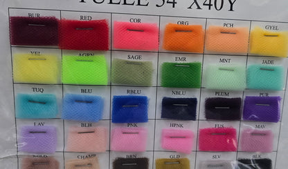 Tulle Net 54 Inch Premium Tulle Fabric Bolt