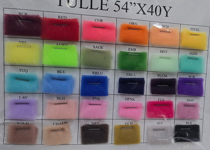 Tulle Net 54 Inch Premium Tulle Fabric Bolt