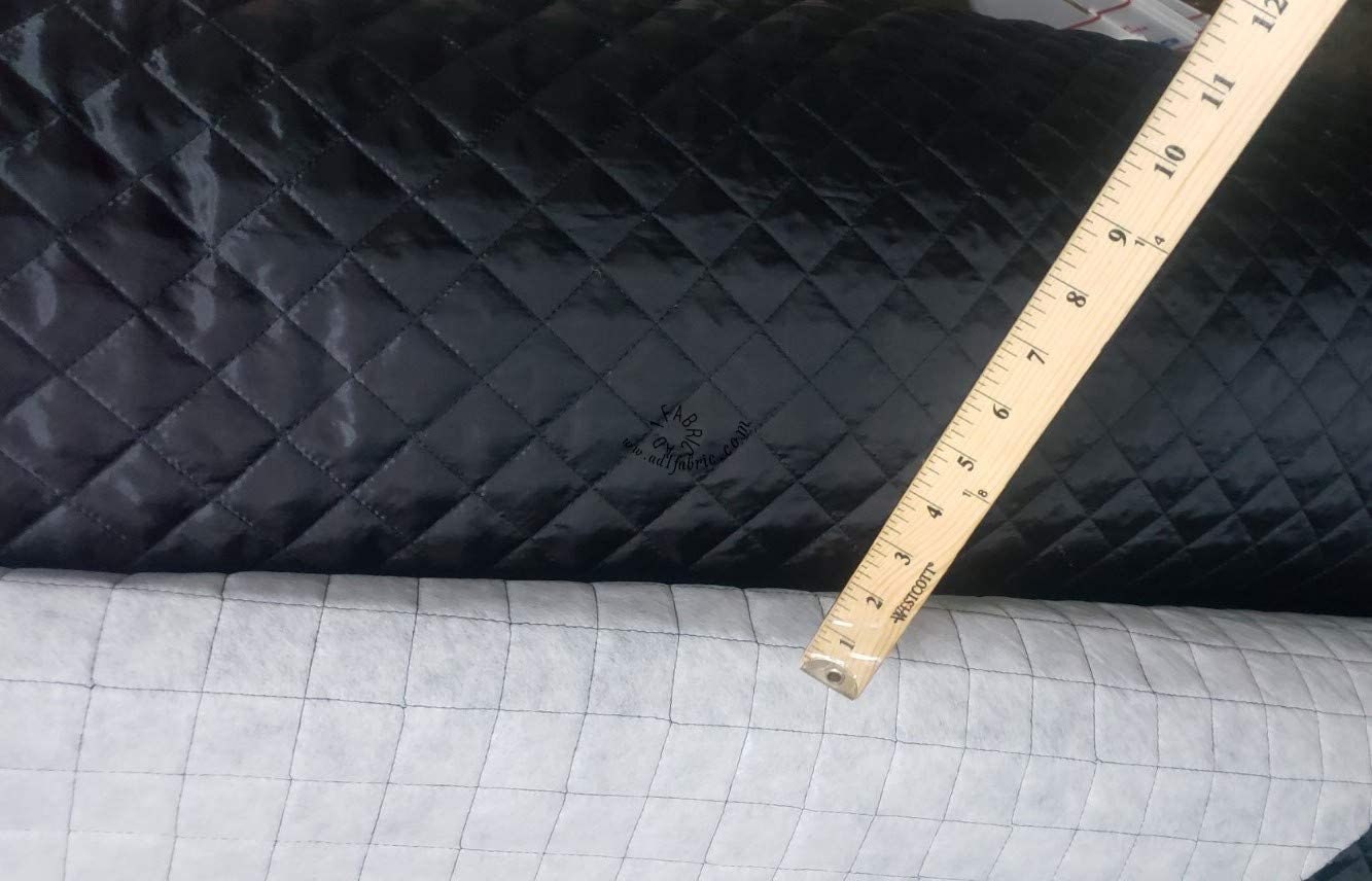 Polyester Quilted Padded Lining Fabric Black