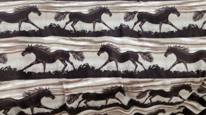 Ad Fabric,  Horse print,  Polar Fleece Fabric Prints Antipill Winter Fabric Wild Horses  Fleece Fabric / 60" Wide/Sold by The Yard