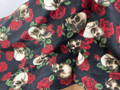 Ad Fabric, Polar Fleece Fabric Prints Skulls  Fleece Fabric / 60" Wide/Sold by The Yard