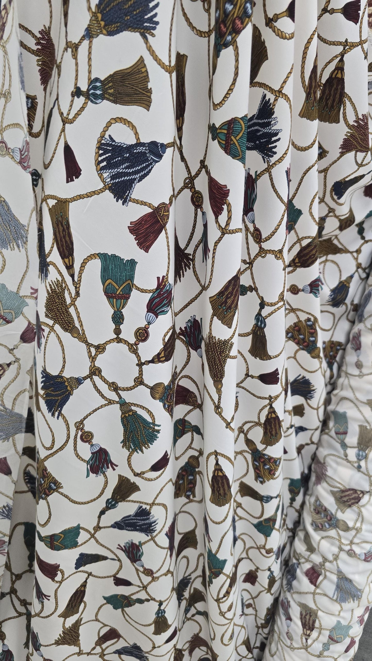 Wool Peach Fabric Baroque Inspired 58" Ornaments  sold By The Yard, 58" wide, sold by yard in continuous yards